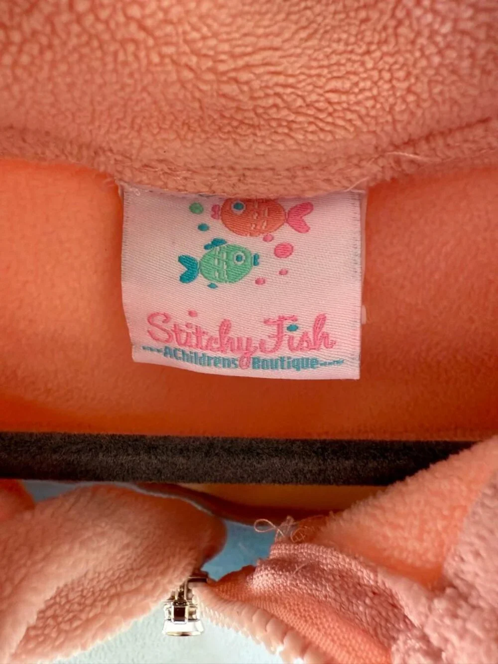 Stitchy Fish Girl Fleece Jacket Size 24m
